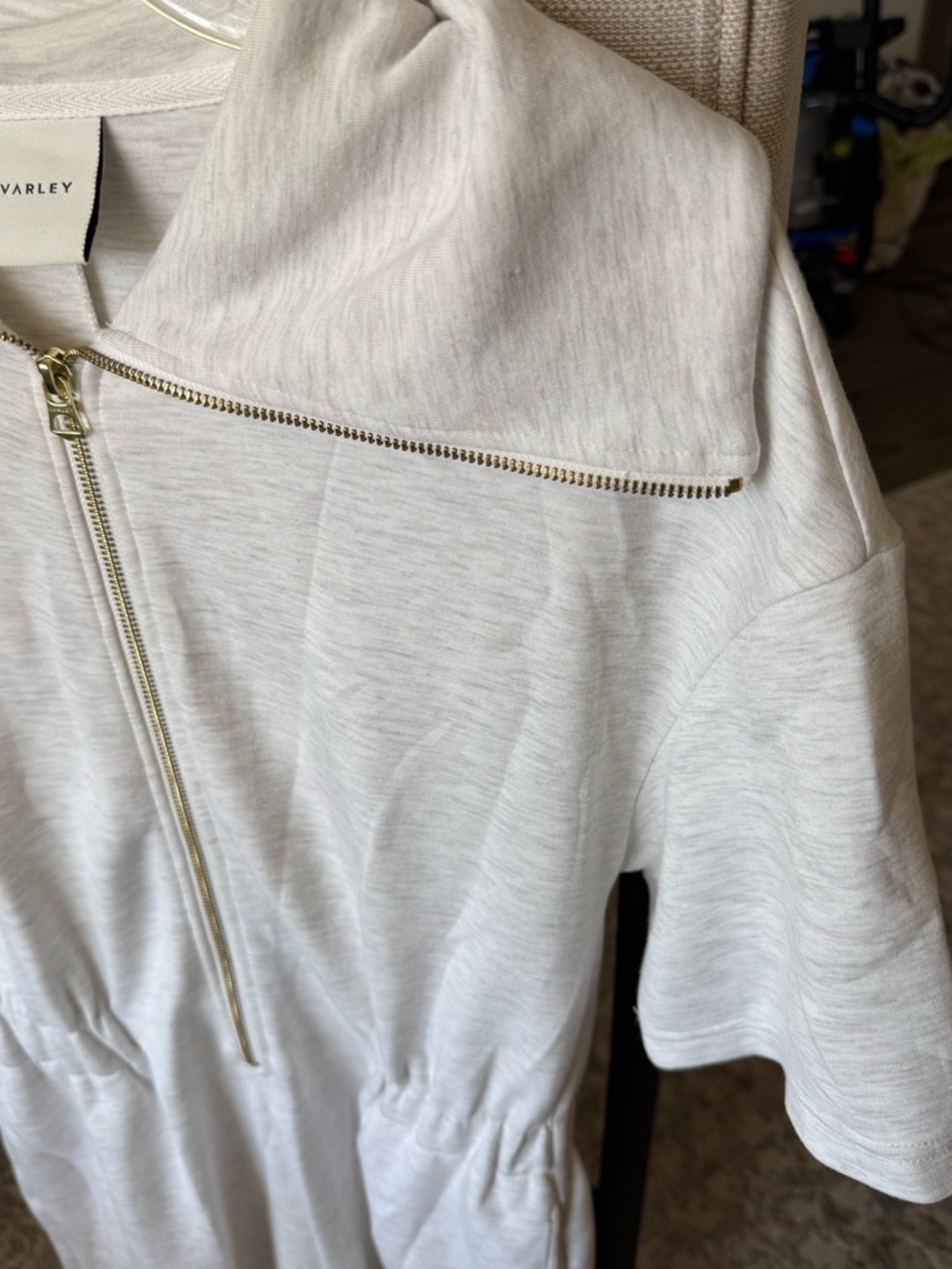 VARLEY Caldwell Half-Zip Romper Gold Zip Playsuit, M, EUC - Picture 4 of 10
